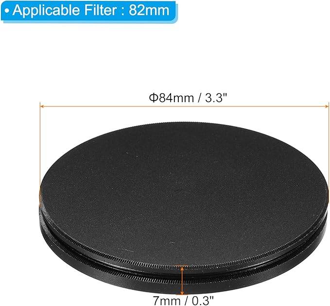 PATIKIL 82mm Lens Cap, Camera Lens Cap Cover Universal Lens Filter Stack Cap Front Metal Protective Case Cover with Cleaning Cloth for Photography Camera Filter