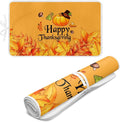 Yellow Ironing Mat Pumpkin Ironing Board Pad Heat Resistant, Portable, Quilting & Travel Blanket 32 x 16 Inch Thanksgiving Small Ironing Mat for Table Top,Countertop,Etc