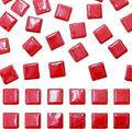 50 Pieces Red Mosaic Tiles for Crafts 1" Ceramic Tiles Assorted Colors Square Ceramic Mosaic Project Supplies for Photo Frame Mosaic Stepping Stones Bath Old Pool Furniture Decor