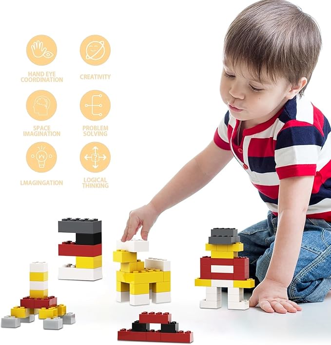 300 Piece Tan Bricks Bulk Assortment Pack, Brick Accessories for Building With 12 Sizes, Compatible With Lego Parts and Pieces
