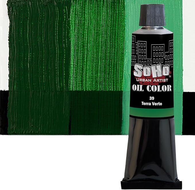 Soho Urban Artist Oil Paint - Terre Verte, 170 ml Tube - Best Valued Oil Colors for Painting, Excellent Pigment Load