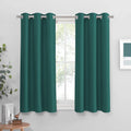 PONY DANCE Children Curtain Panels - Light Blocking Window Covering for Bedroom Energy Saving Thermal Insulated, W 42 by L 45 inch, Hunter Green, 2 Pieces