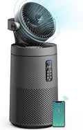 AROEVE Air Purifiers Fan for Home Large Room With 2-In-1 Air Circulator Fan System And Smart WIFI Cover 1980 Sq.Ft Oscillating Air Purifier With Washable Filter For Indoor Whole Home, MK08W-Space Gray