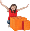 Big Blocks for Kids Ages 4-8 — Indoor & Outdoor Blocks Kids Games — Orange Large Building Blocks - 48 pc
