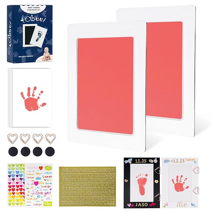 Inkless Baby Hand and Footprint Kit,Clean Touch Ink Pad for Baby Footprint Kit,No Mess Dog Paw Print Kit,DIY Footprint Ink for Baby Keepsake Gifts for Boys and Girls