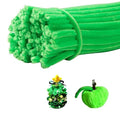 100 Pieces Pipe Cleaners Chenille Stem, Lime Green Color Pipe Cleaners Set for Pipe Cleaners Christmas Halloween DIY Arts Crafts Decorations, Chenille Stems Pipe Cleaners (Green)