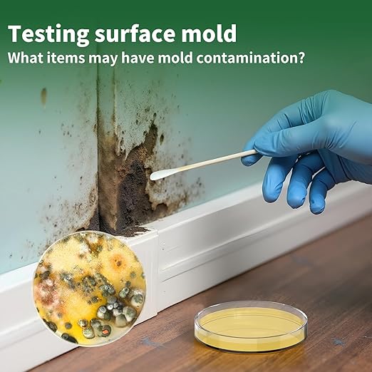 Mold Test Kit for Home -12 Simple Mold Test kit,Test HVAC System,Surfaces & Indoor Air Quality,DIY Mold Detector at Home,Includes Detailed Mold Identification Guide,air Tester