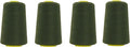 Mandala Crafts 4 Pack of Serger Threads Cones Spools - 40S/2 24000 Yards Polyester Olive Green Threads for Sergers Machine and Overlock Quilting Sewing Machine
