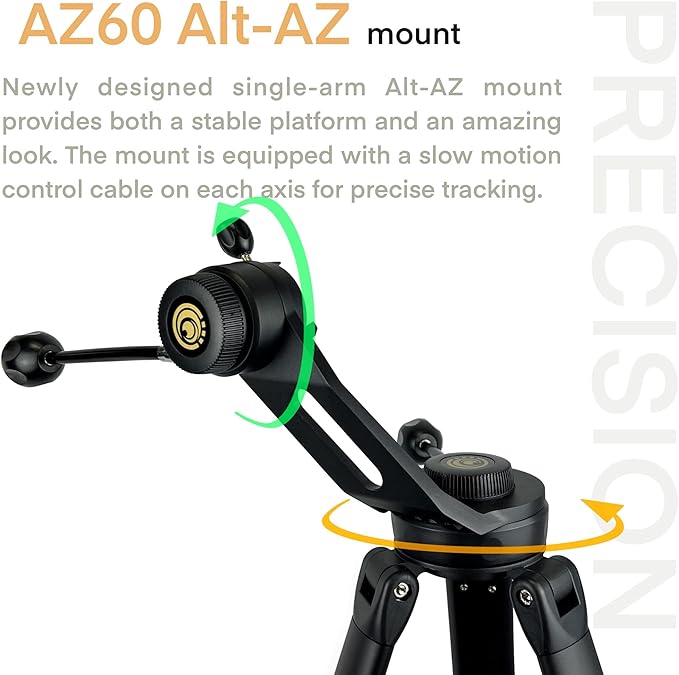 SpectrumOI TourStar Pro 90 AZ Telescope for Adults Astronomy Gifts Premium AZ Refractor Telescope 90mm 660mm Focal Lenght with Aspherical Eyepiece Phone Adapter