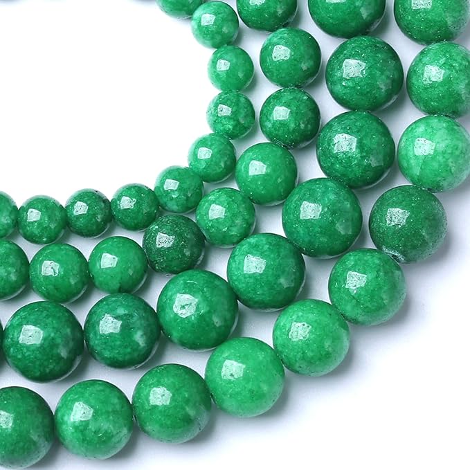 4MM Blackish Green Cloudy Chalcedony Stone Beads Round Loose Beads for Jewelry Making Bracelet Necklace 180pcs 2 Strands 32"