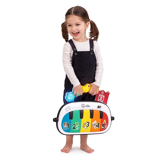 Baby Einstein Farm Explorers 4-in-1 Kickin’ Tunes Musical Meadow Music & Language Discovery Gym, Ages 0 Months and Up