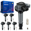 KAX 6-Pack Ignition Coils and Double Iridium Spark Plug Set for Ford Edge 2007-2010, Mazda CX-9 2008-2014, Taurus 2010-2012 3.5L