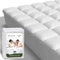 Beckham Hotel Collection Twin Size Hybrid Mattress Pad (Extra Padded) & Protector - Waterproof Quilted Pillow Top Mattress Cover - Thick, Plush, Fitted Mattress Topper for Bed