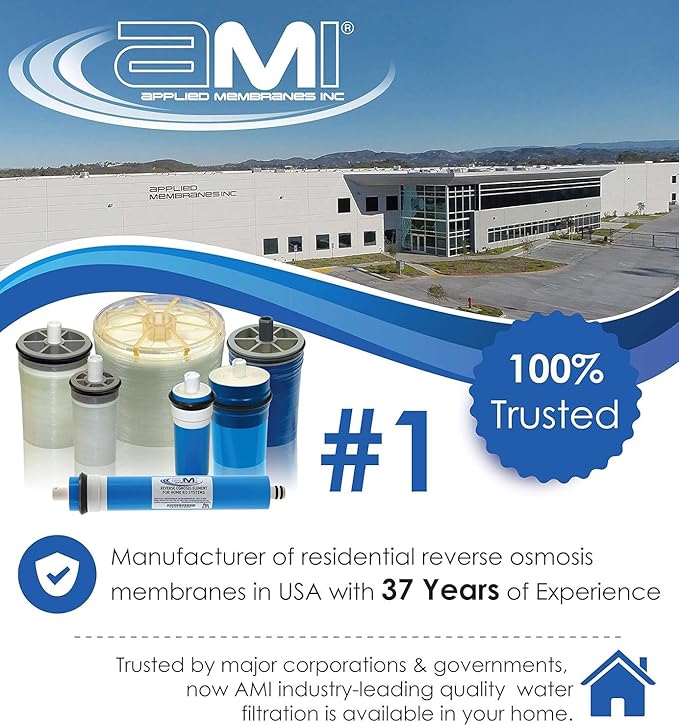 APPLIED MEMBRANES INC. AMI Reverse Osmosis Filter Replacement | Pre Filter Set | for 5 Stage Water Filtration Systems (Pre-Filters Only Set)…