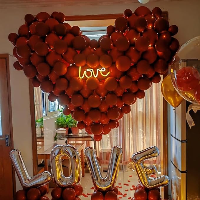 140pcs Ruby Red Round Balloons Different Sizes 18 12 10 5 Inch Latex Balloons for Arch Decoration Party Balloon Kit for Graduation Birthday Party Wedding Balloon Baby Shower Decoration