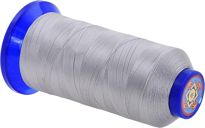 Mandala Crafts Gray Heavy Duty Thread -1500 Yds Tex 70 Thread for Sewing Drapery Jeans Leather Hair - Bonded Polyester Thread Outdoor Marine Upholstery Threads