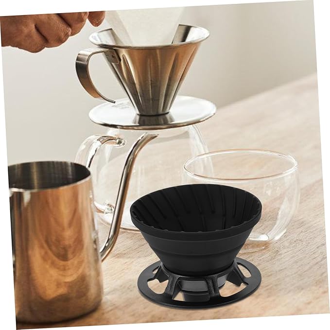 Alipis Coffee Filter Cup Foldable and Portable for Camping and Home Brewing Flavor Extraction Easy to Clean for Coffee