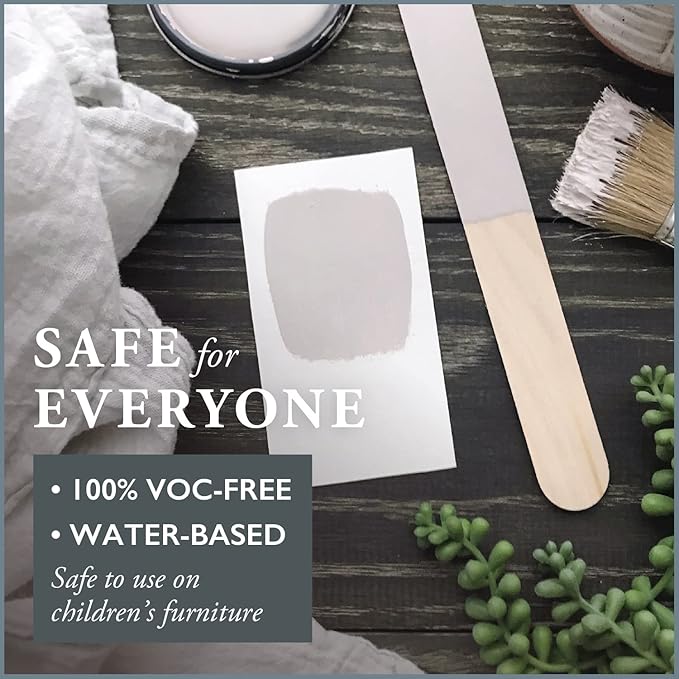 AMY HOWARD AT HOME Chalk-Based One Step Paint for Furniture, Cabinetry, Decor, Finish, and More | No Stripping, Sanding, or Priming | Ultra-Light Base | 16 Ounce | Spa White
