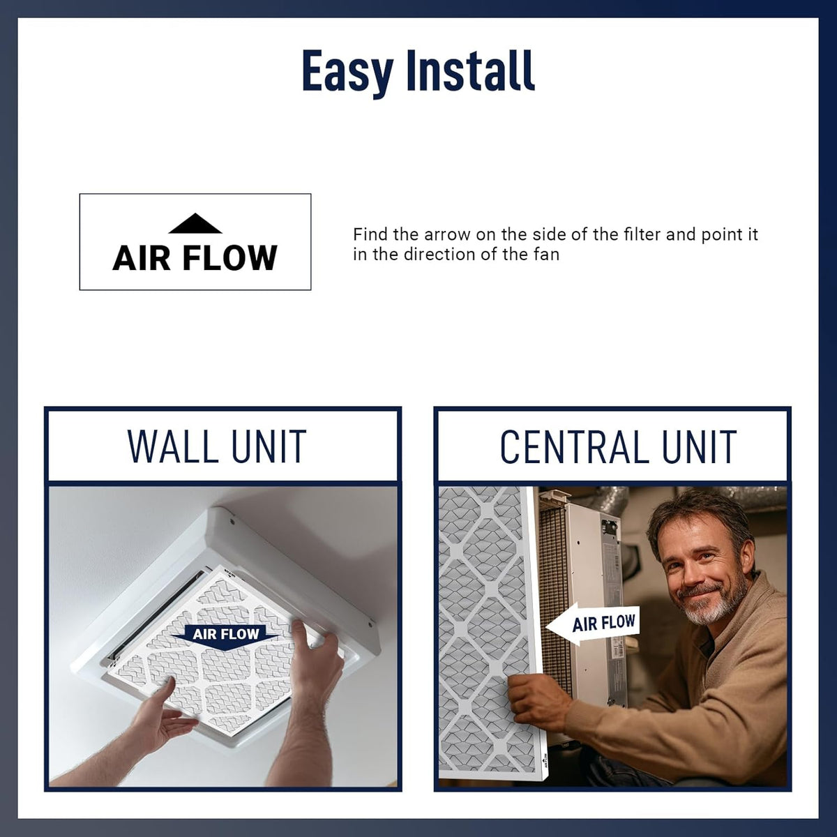 10x20x1 MERV 8 Air Filters 6-Pack, Actual Size 9.7" x 19.7" x 0.75" – Compatible with HVAC, Air Conditioners & Furnaces– High Particle Capture & Smooth Airflow