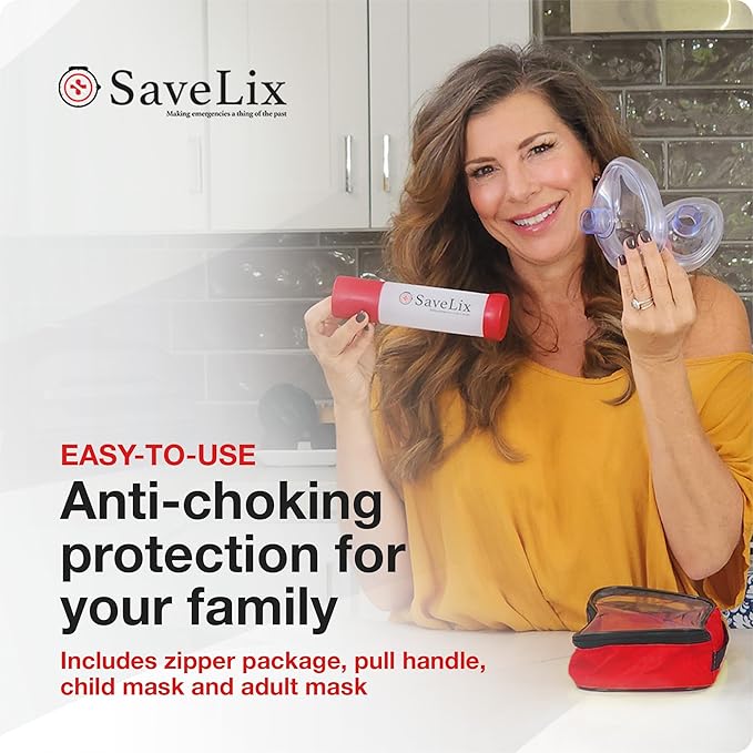 Anti-Choking Device 2 Pack – Portable Airway Suction Device & First Aid Kit for Adults & Children – Lightweight & Compact Emergency Solution for Home, Car & Travel