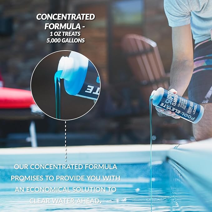 Pool Clarifier Ultimate Clarity Booster - Pool Clarifier for Crystal Clear Water, Fast Acting & Long Lasting, Reduces Cloudiness & Enhances Filter Performance, Safe for All Pools, 32 oz Pack of 3