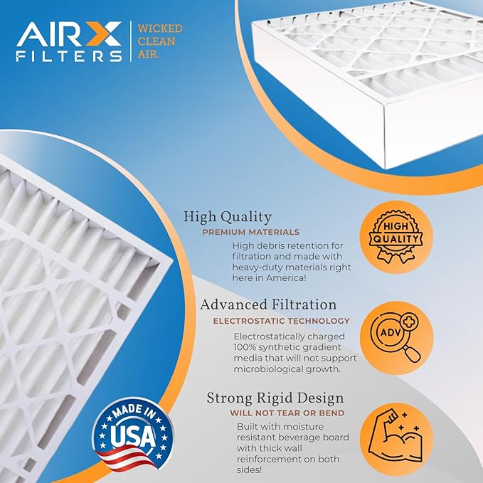 AIRX FILTERS WICKED CLEAN AIR. 20x25x5 Air Filter MERV 11 Compatible with Lennox Model X6673 Air Filter 2 Pack
