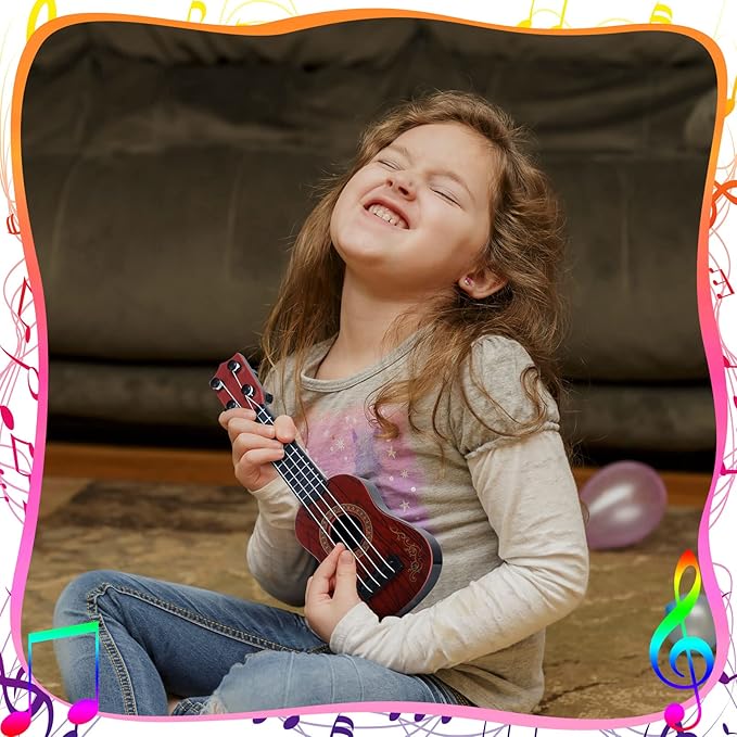 3 Pcs Toy Ukulele Guitar for Kids Mini Ukulele Kids Toy Classical Musical Instrument Guitar Baby Cute Developmental Educational