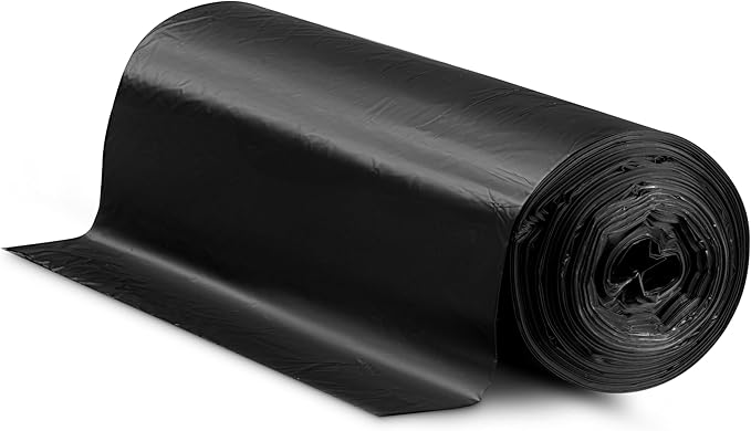 55-60 Gallon Trash Bags Heavy Duty - Bulk 150 Pack Large Garbage Bags - Big Black Commercial Trash Can Liners - Made In USA