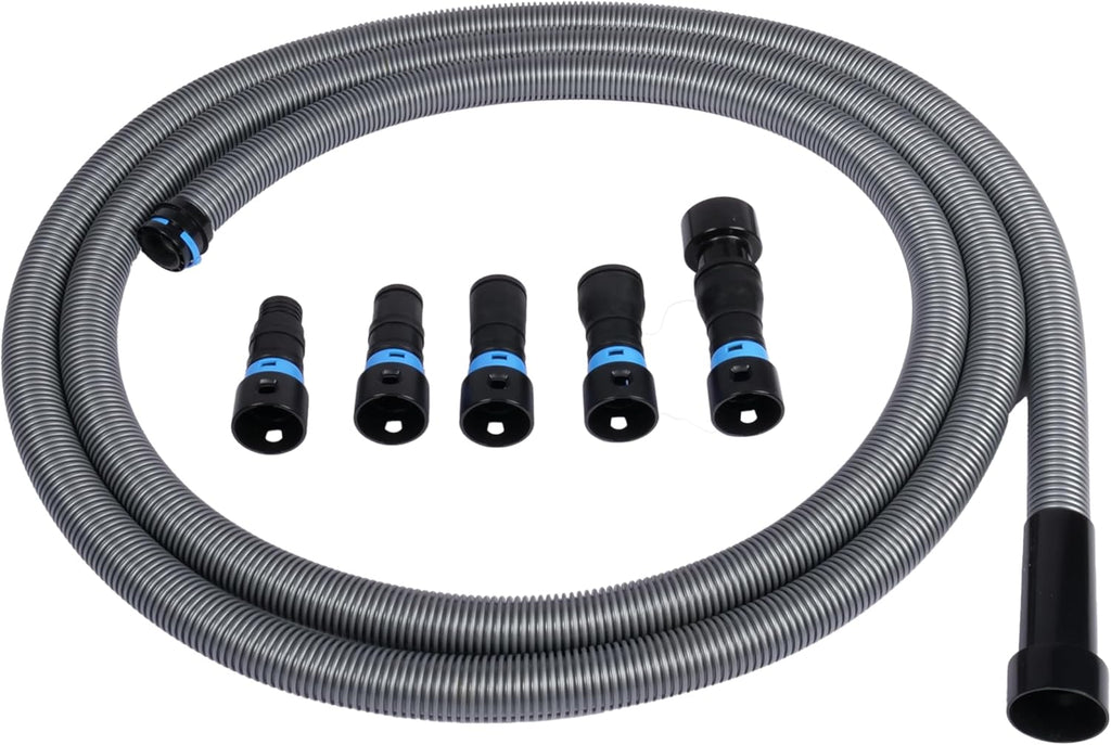 Cen-Tec Systems 94720 Quick Click 20 Ft. Hose for Home and Shop Vacuums with Expanded Multi-Brand Power Tool Adapter Set for Dust Collection
