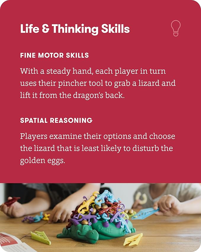SimplyFun Dreaming Dragon - A Game for Kids Based on Steady Hands, Concentration, and A Little Luck - 2 to 4 Players - Kids Game Ages 6 & Up