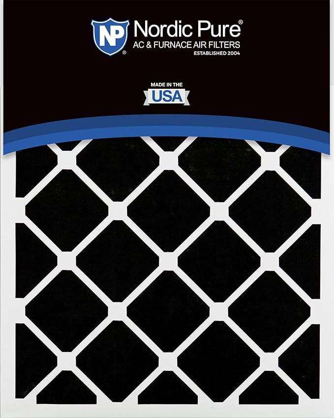 Nordic Pure 20x30x1 (Actual Size: 19 5/8 x 29 5/8 x 3/4) Pleated Air Filters MERV 13 Plus Carbon 4 Pack