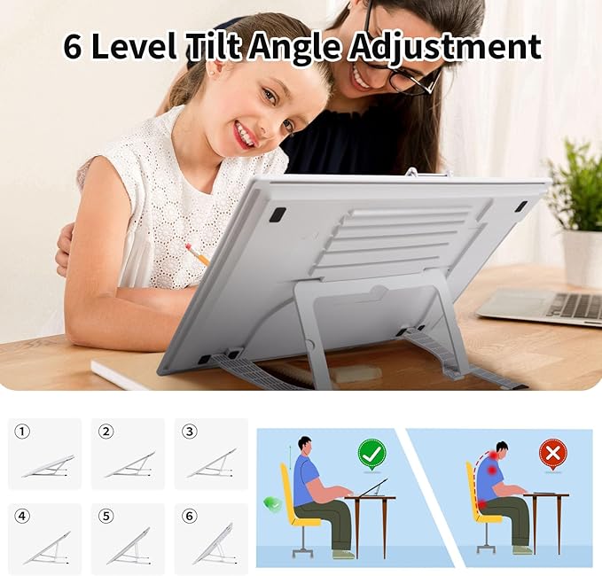 Rechargeable A3 Diamond Art Light Board,Light Pad with Stand and Clip,3 Colors Stepless Dimmable and 6 Levels of Brightness Light Box for tracing,Diamond Painting,Drawing,Sketching(White)