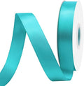 Turquoise Satin Ribbon 7/8 Inch X 50 Yards Solid Color Double Faced Ribbons Perfect for Crafts Wedding Decor Bow Making Arts Sewing and More