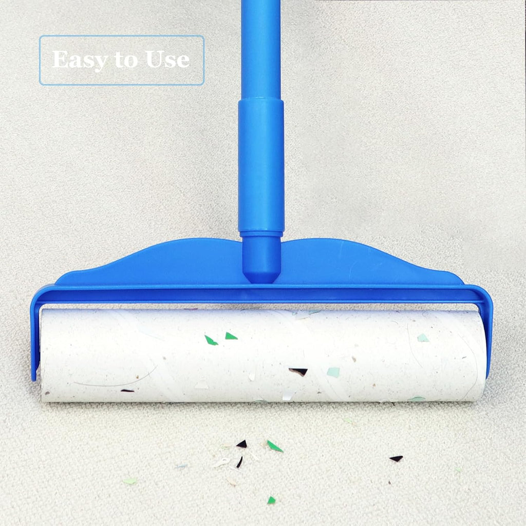 9.45 inch Lint Roller Refills for Large Long Handle Lint Rollers for Carpet 9.45'' Extra Sticky Floor Lint Roller 4 Pack of Refills Only, 90 Sheets per Refill, 360 Sheets Total