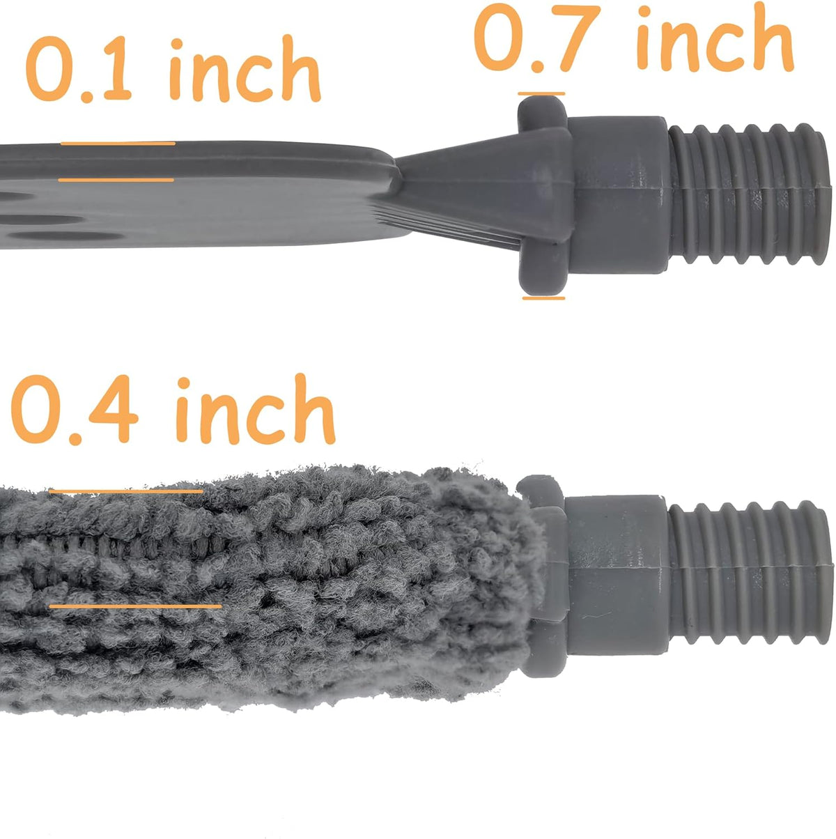 Under Appliance Duster Refills, 4 Pieces Gap Dust Cleaner ’s Replacement Sleeves. Reusable Microfiber Cloth Cover for Slim Dusting Tool Cleaning Gadgets. Grey by Jonbyi