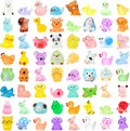 80 Pcs Luminous Mini Resin Animals 80 Styles Tiny Little Glow in The Dark Animal Figures to Hide Miniature Ducks Figurines for Party Favors DIY Fairy Garden Dollhouse Micro Landscape Aquarium Decor