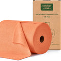 Roll of Microfiber Cleaning Cloth –100 Pack, Tear Away Microfiber Towels, Reusable, Washable, Scratch-Free, Cleaning Supplies,Kitchen Towels for Car, Home, Kitchen, Dishes(Honey Orange)