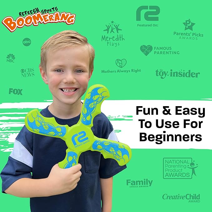 Boomerangs for Kids - Christmass Gifts for Grandkids Boys & Girls All Ages - Outdoor Flying Disc - Fun Boy Stocking Stuffers - Boys Toys Age 8-10 Year Old & 10-12 & Up - Beach Toys for Kids Presents