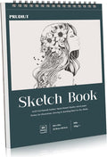 Sketch Book 9×12 inch, Spiral Bound Sketch Pad 50 Sheets (68lb/100gsm), Acid-Free Sketchbook for Drawing Painting Sketching, Art Paper Drawing Supplies for Teens Adults Artists Gifts