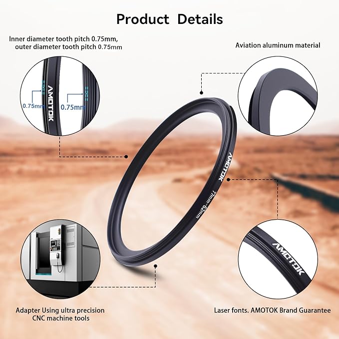 77mm Lens to 62mm Camera Lens Adapter,77mm to 62mm Filter Step-Down Ring Adapter Ring,Compatible All 62mm Filter Accessory