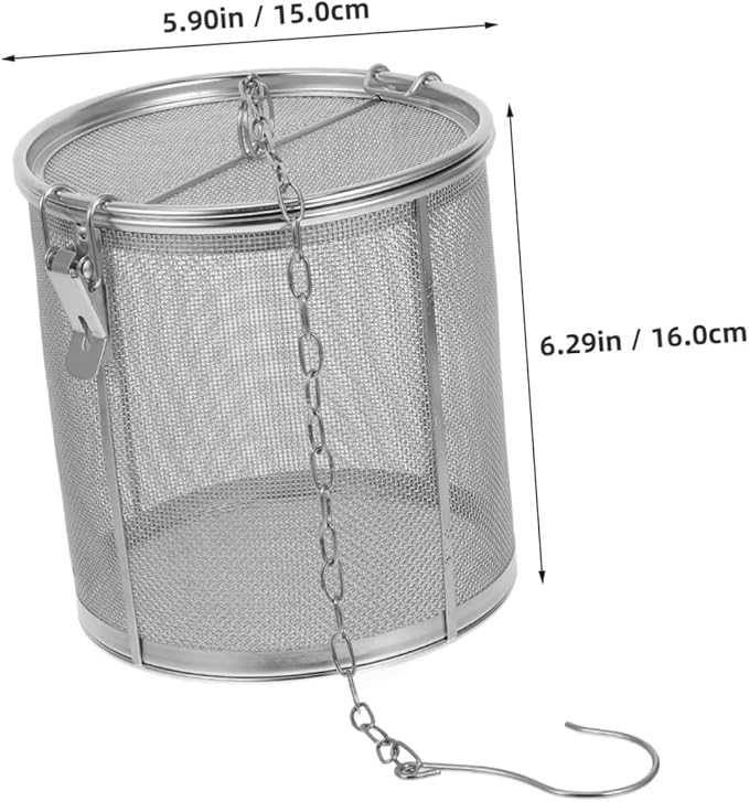 BESTOYARD Stainless Steel Seasoning Filter Portable Infuser for Soup and Tea Reusable Kitchen Strainer for Home Cooking and Seasoning Extraction