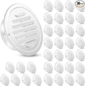 Zonon 36 Pcs Stainless Steel Soffit Vents 4 Inch Round Dryer Vent Cover with Mesh Screen for Home Outdoor Bathroom Wall Ceiling Outside Exterior Exhaust (White)