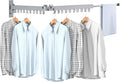 Bakala Clothes Drying Rack, Laundry Drying Rack Foldable, Heavy-Duty Space Saving Hangers, Wall Mounted Clothing Racks for Laundry Room Organization, Folding, Retractable 64" Clothes Dryer (Silver)