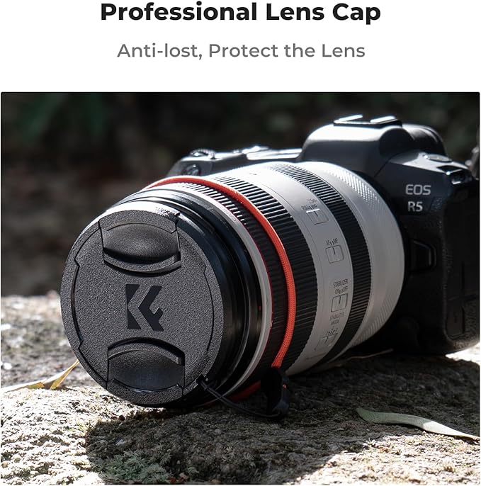 K&F CONCEPT 49mm MC UV Lens Protection Filter with Filter Cap Cleaning Cloth Optical Glass Ultra Slim 28 Multi-Layer Coatings Camera Lens UV Filter (Nano-X Series)