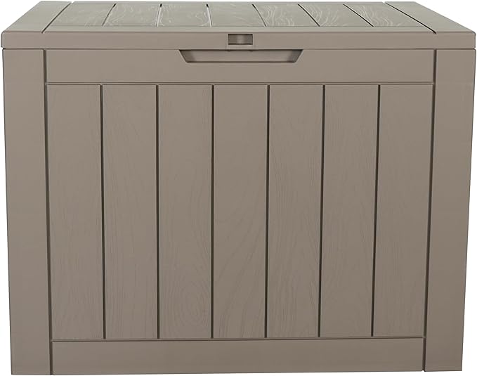 BTEXPERT Set of 5, Indoor Outdoor Storage Box, 30 Gallon Resin Deck Container for Package Delivery Patio Furniture Cushions Garden Tools Pool Sports Equipment UV Resistant Waterproof Lockable