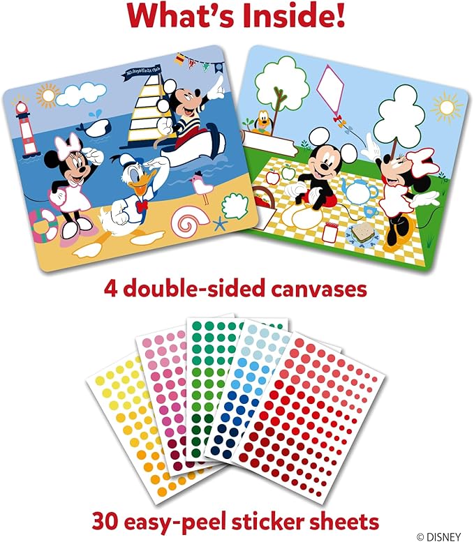 Skillmatics Dot It Sticker Art - Disney Mickey & Friends, Mess-Free Fun for Kids, 500+ Stickers, Craft Kits, DIY Scrapbooking Activity, Travel Toys, Gifts for Boys & Girls Ages 3, 4, 5, 6, 7