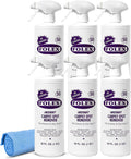 FOLEX 32 oz Instant Carpet Spot Remover Carpet Cleaner with Reusable Cleaning Cloth - Removes Pet Accidents, Grease, Red Wine and More (6 Pack)