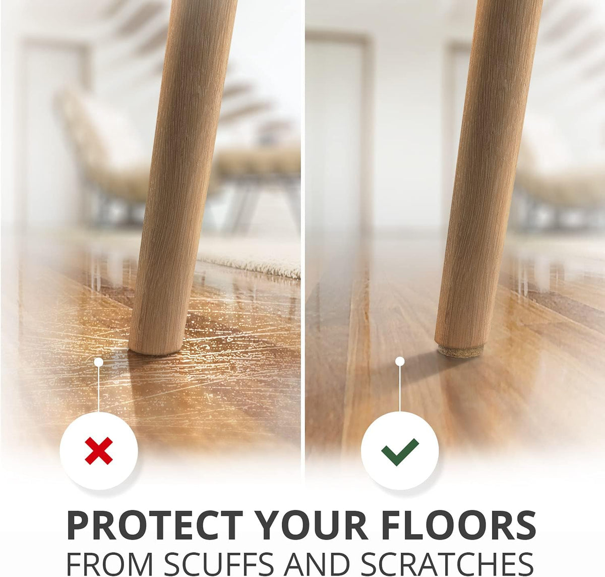 Felt Furniture Pads X-PROTECTOR 235 PCS Premium Furniture Pads - Felt Pads Furniture Feet Best Wood Floor Protectors - Protect Your Hardwood & Laminate Flooring!