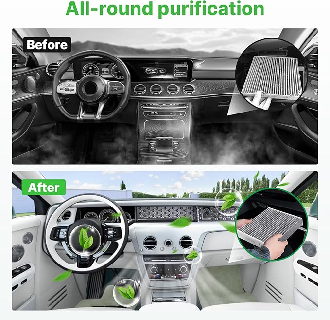 Engine+Cabin Air Filters Fit for 2011-2025 2026 Dodge Durango, 2011-2021 Jeep Grand Cherokee, 2022 Grand Cherokee WK(ALL FIT 3.6L/5.7L/6.4L) Engine Air Filter Kit Accessories# CF11183 CA10755