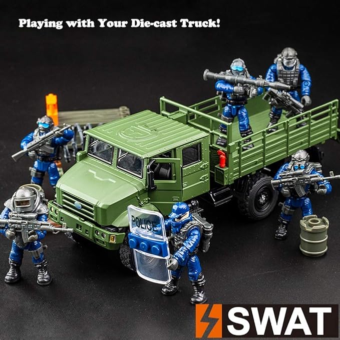 YEIBOBO ! Special Forces Mini Military Action Figure with Weapons and Accessories (Lightning SWAT Team XJ-9902)…